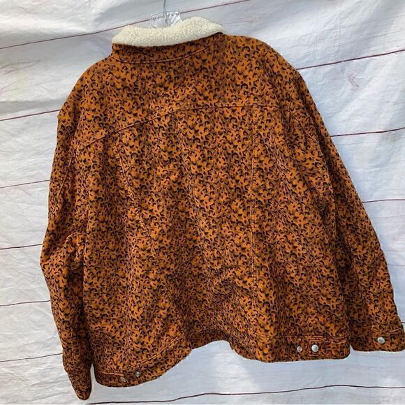 NEW! Levi's Leopard Print Original Sherpa Trucker Jacket-4X - Picture 6 of 14
